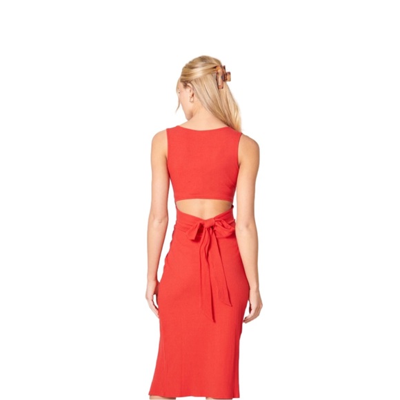 Sugarlips Digby Ribbed Knit Tie Back Bodycon Dress - Picture 2 of 6